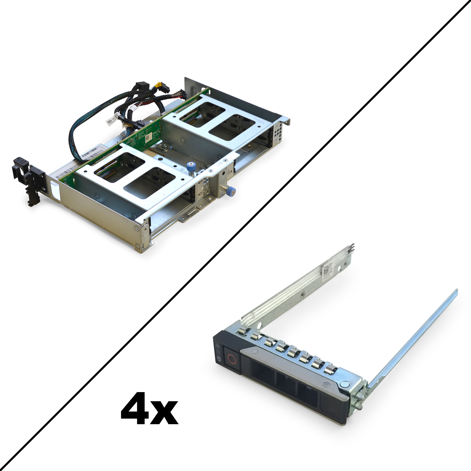 4-Bay SFF Flex-Bay with Cables for Dell PowerEdge R740xd 24-Bay + 4x SFF Caddies - Afbeelding 1 van 1