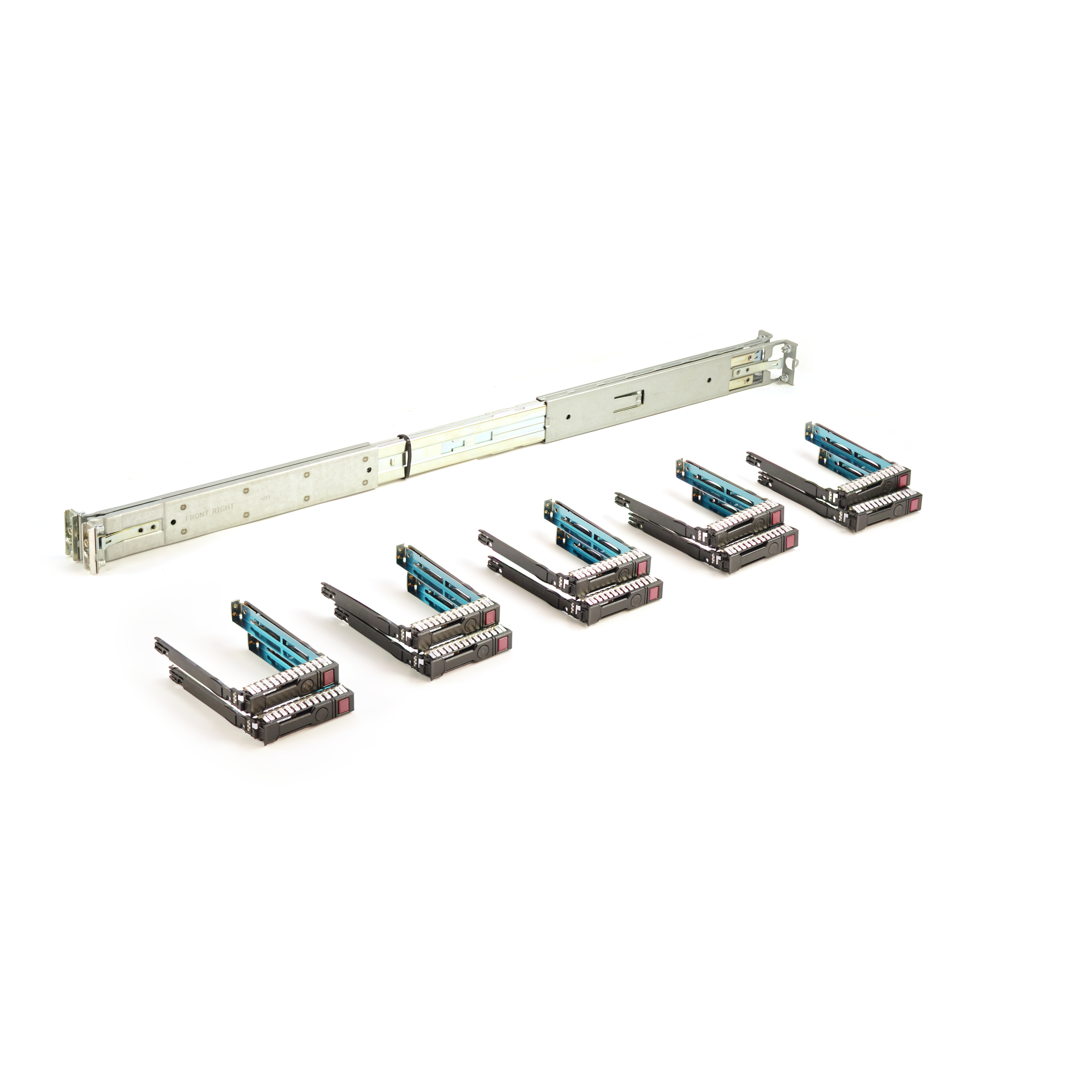 HP ProLiant DL360 G9 10-Bay Upgrade Kit - Rails + 10x 2.5'' SFF Caddies / Sleds - Afbeelding 1 van 1