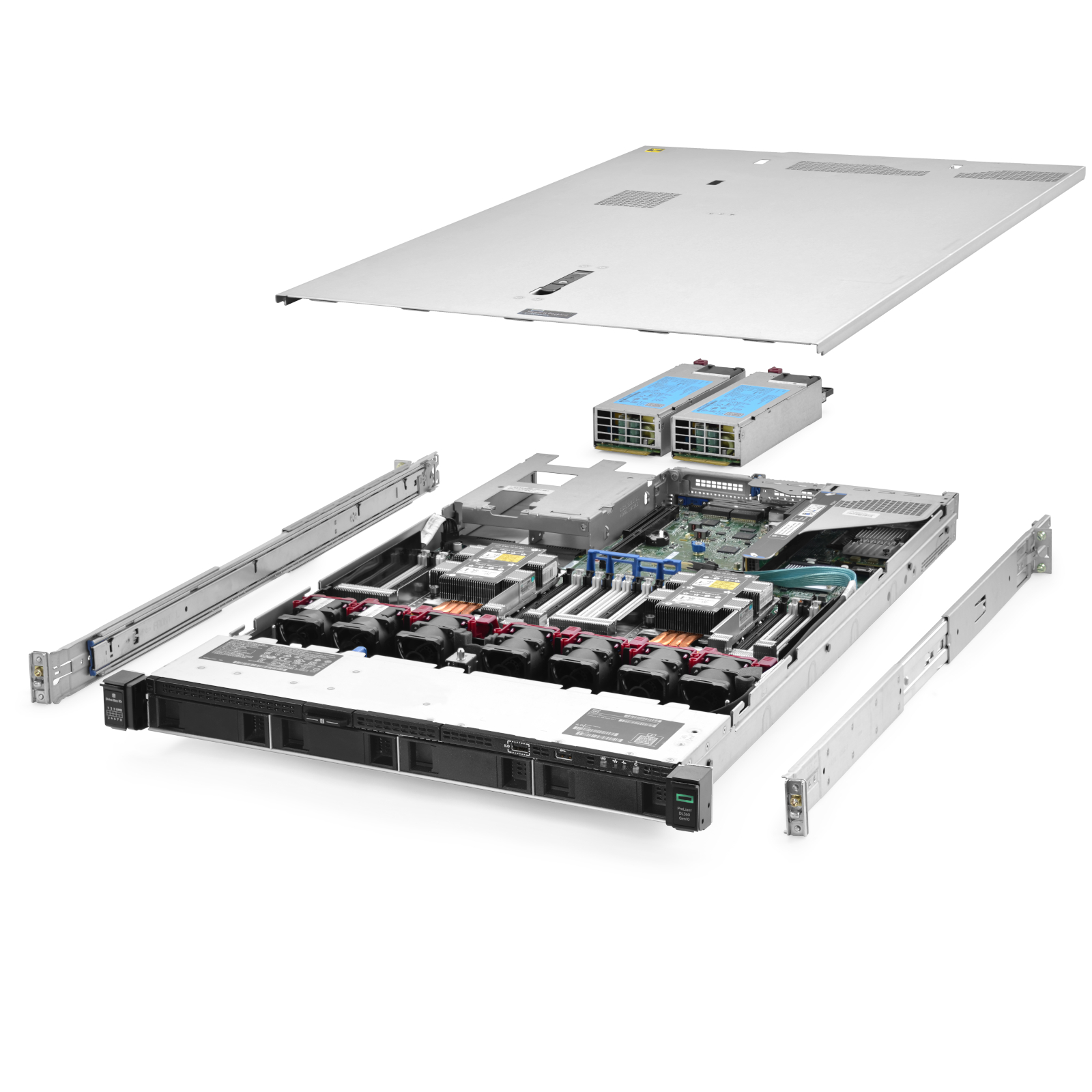 HP ProLiant DL360 G10 Server 2x Gold 6148 2.40Ghz 40-Core 128GB RAM Rails - Picture 1 of 5