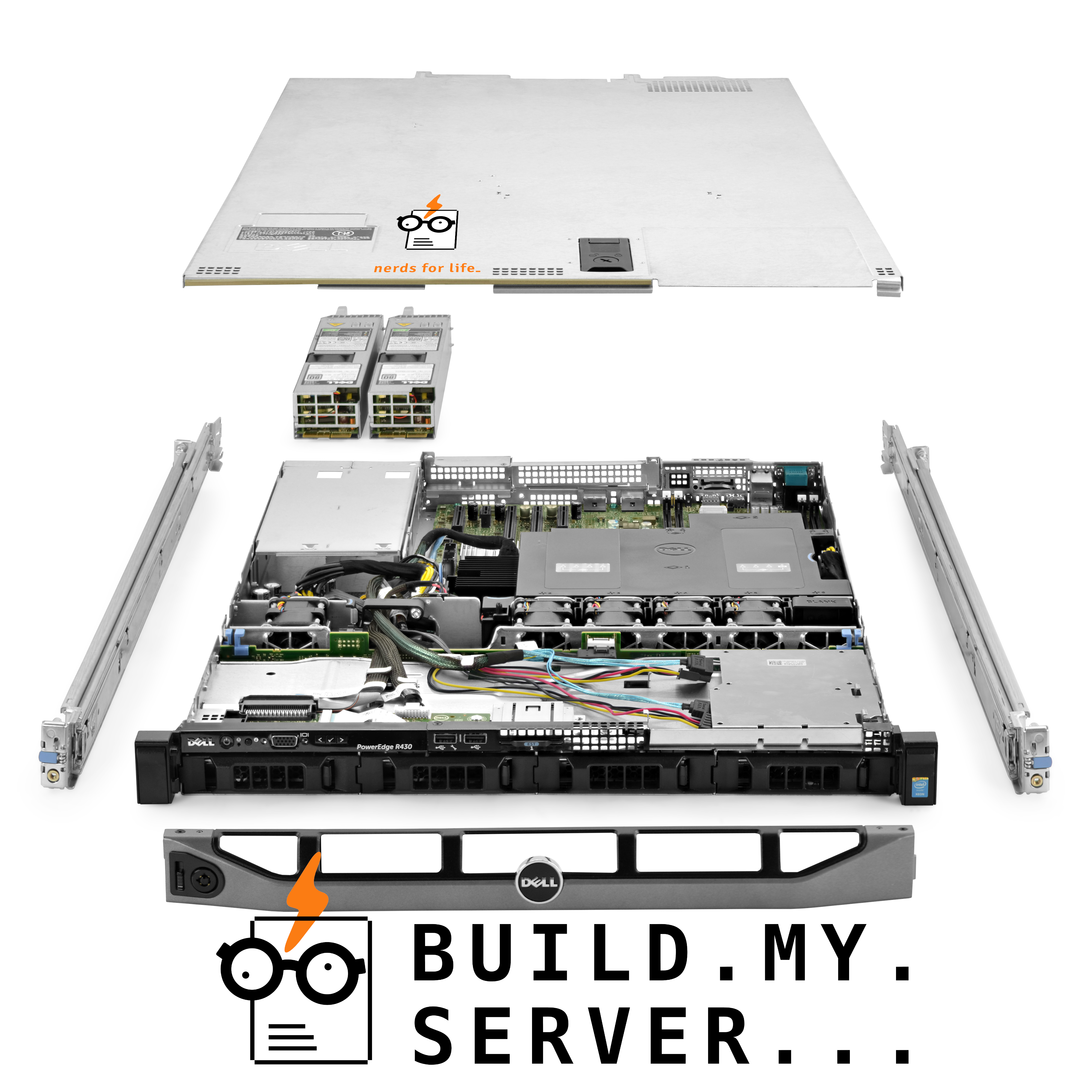 Dell PowerEdge R430 Server 2.20Ghz 20-Core 64GB RAM 4x 8TB SAS 2x New 500GB SSD - Picture 1 of 5