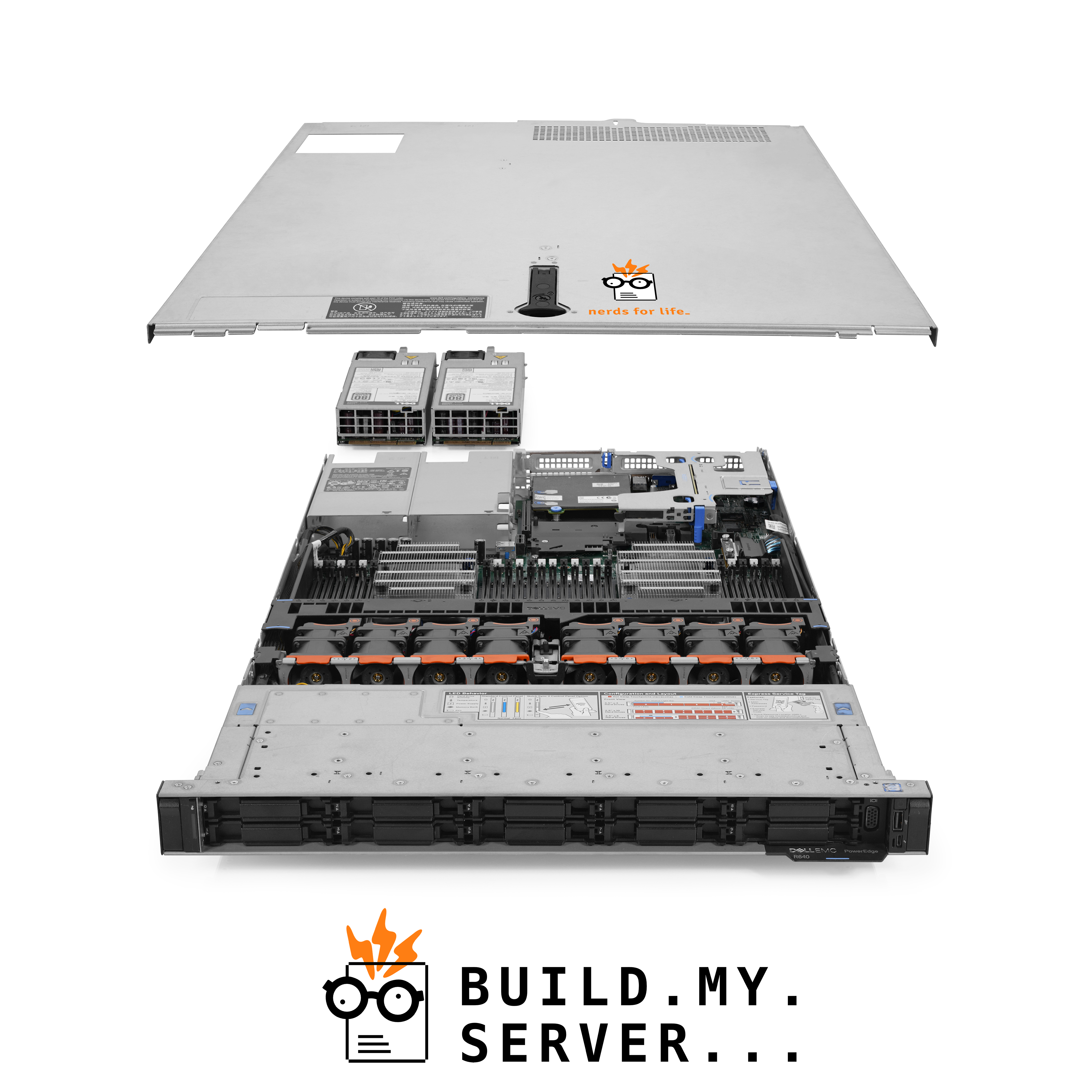 Serveur Dell PowerEdge R640 NVMe 2,50 GHz 40 cœurs 128 Go RAM 13,6 To de stockage - Photo 1/5