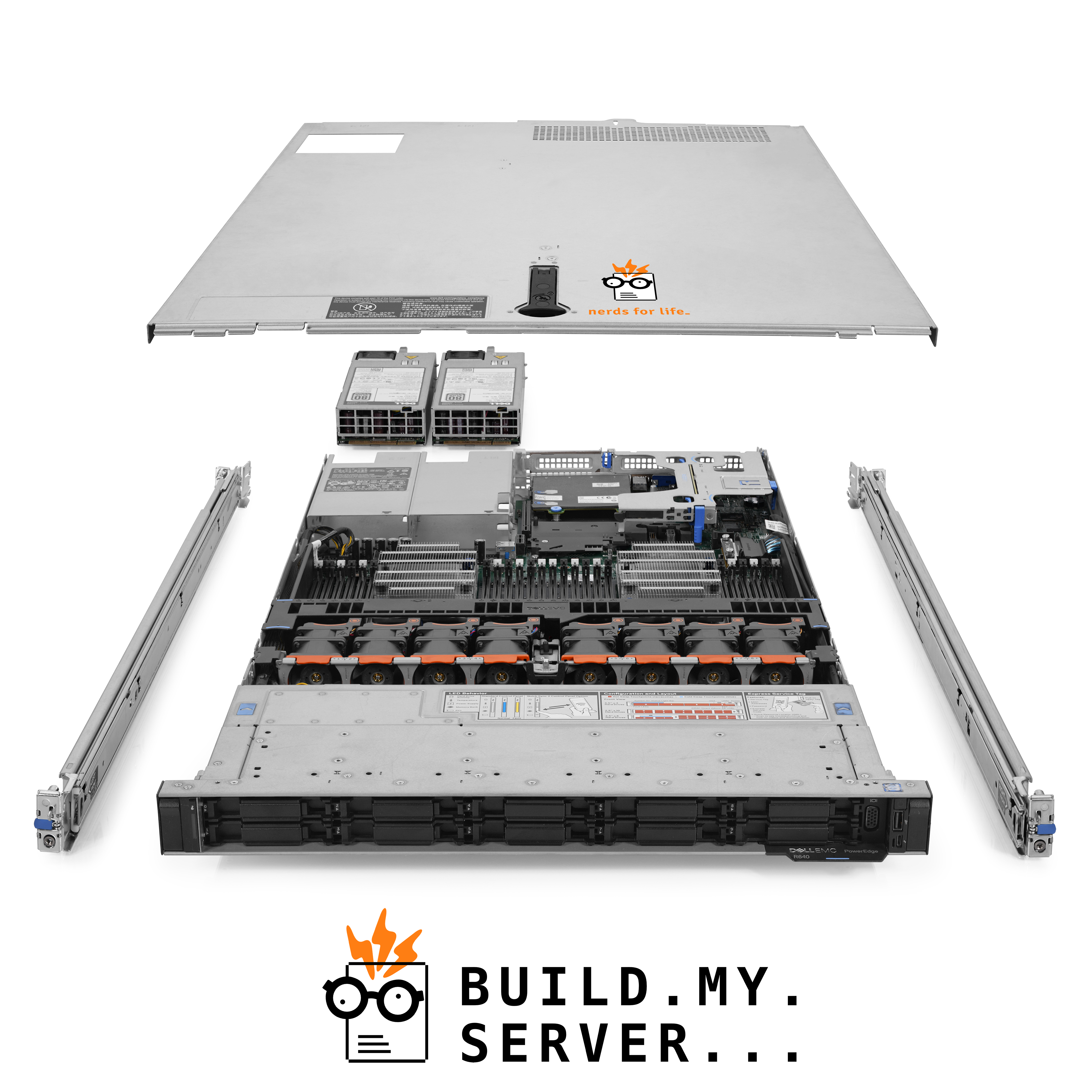 Dell VxRail E560 Server 2x Gold 6140 2.30Ghz 36-Core 128GB RAM 10x Caddies Rails