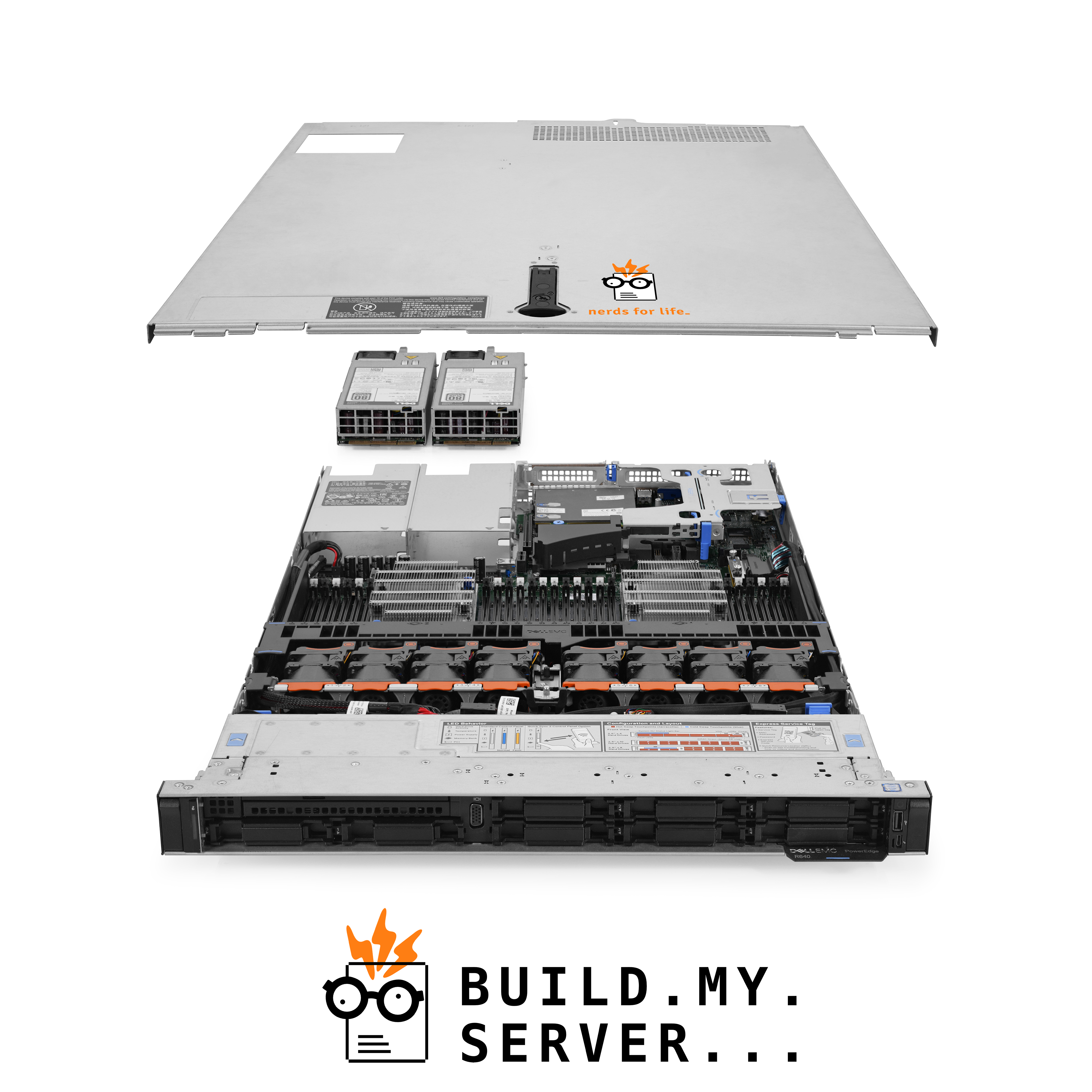 Serveur Dell PowerEdge R640 2x argent 4114 2,20 GHz 20 cœurs 128 Go RAM - Photo 1/5