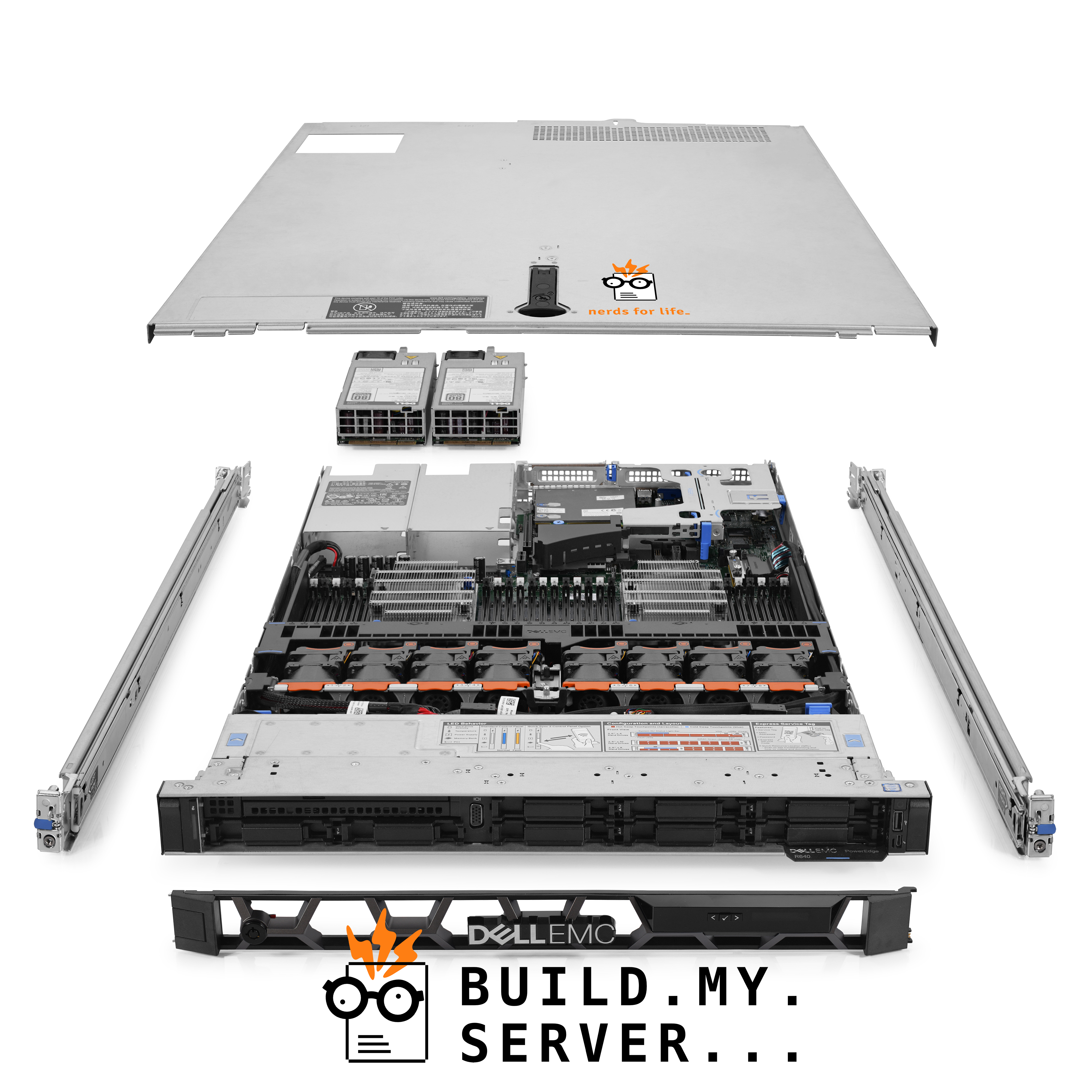 Dell PowerEdge R640 Server 2x Gold 5118 2.30Ghz 24-Core 64GB RAM 8x 1.2TB Rails - Picture 1 of 5
