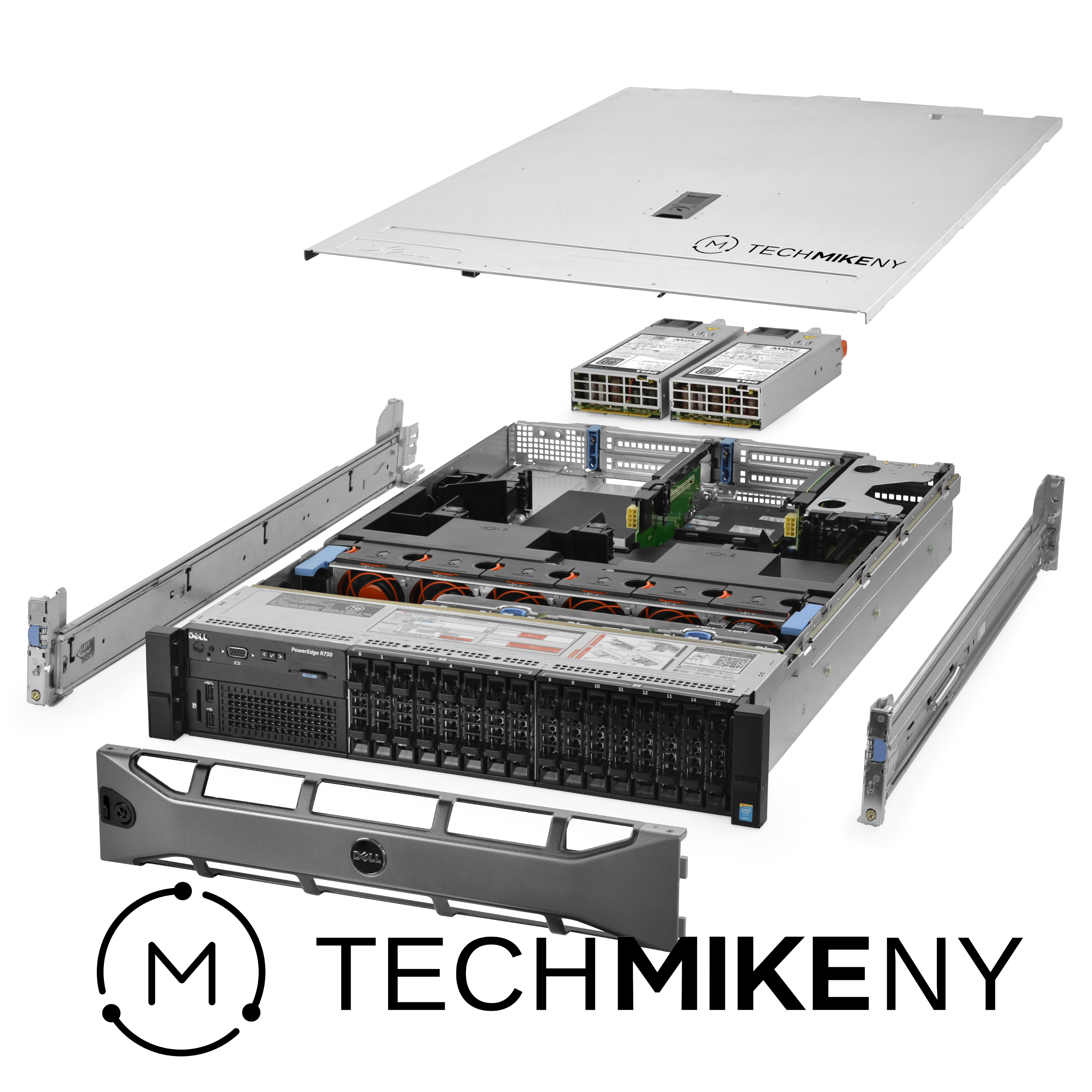 Server Dell PowerEdge R730 2x E5-2640v3 2,60 GHz 16 core 64 GB RAM 8x caddie - Foto 1 di 5