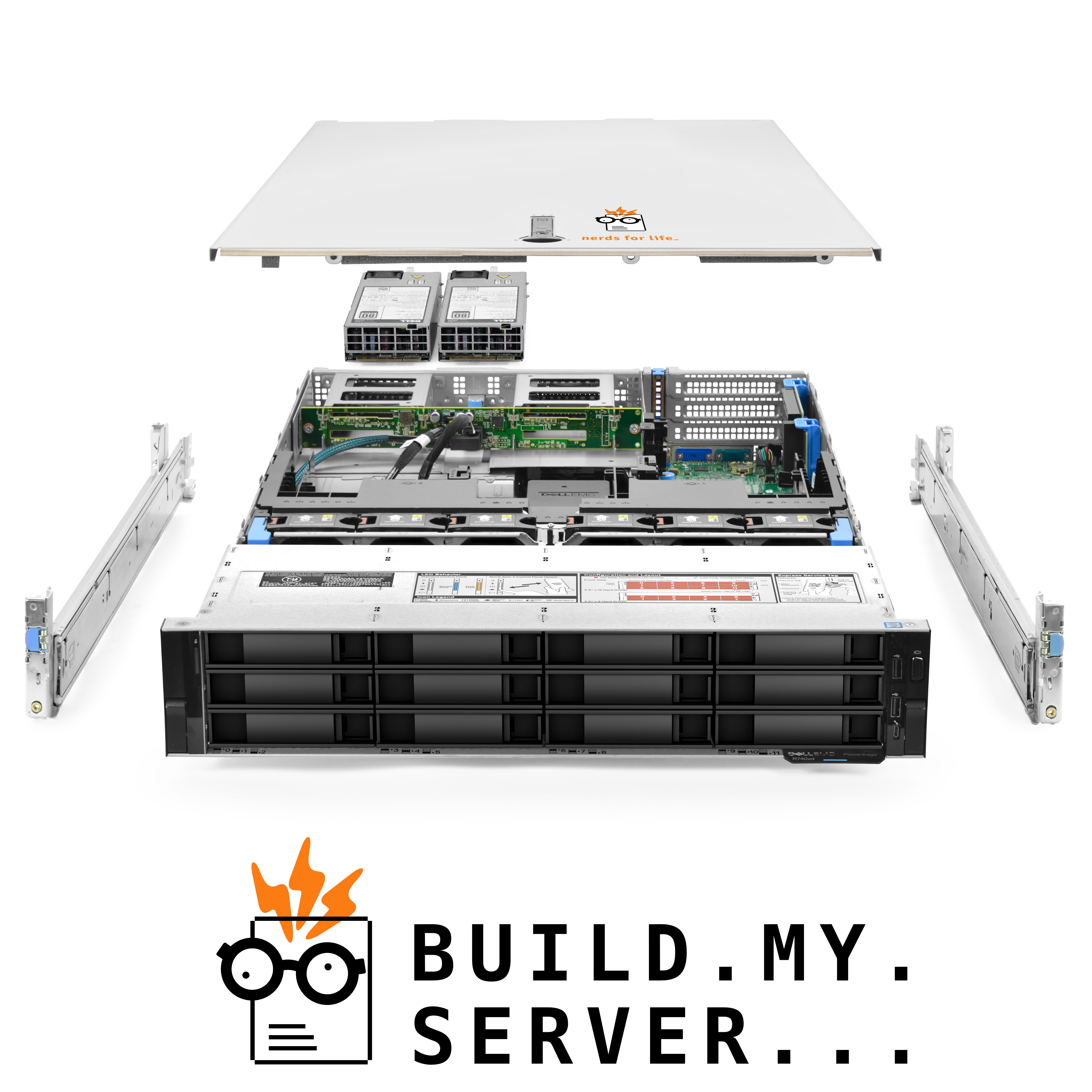 Dell PowerEdge R740xd Server 12-Bay 2x Gold 6154 3.00Ghz 36-Core 288GB RAM Rails - Picture 1 of 5