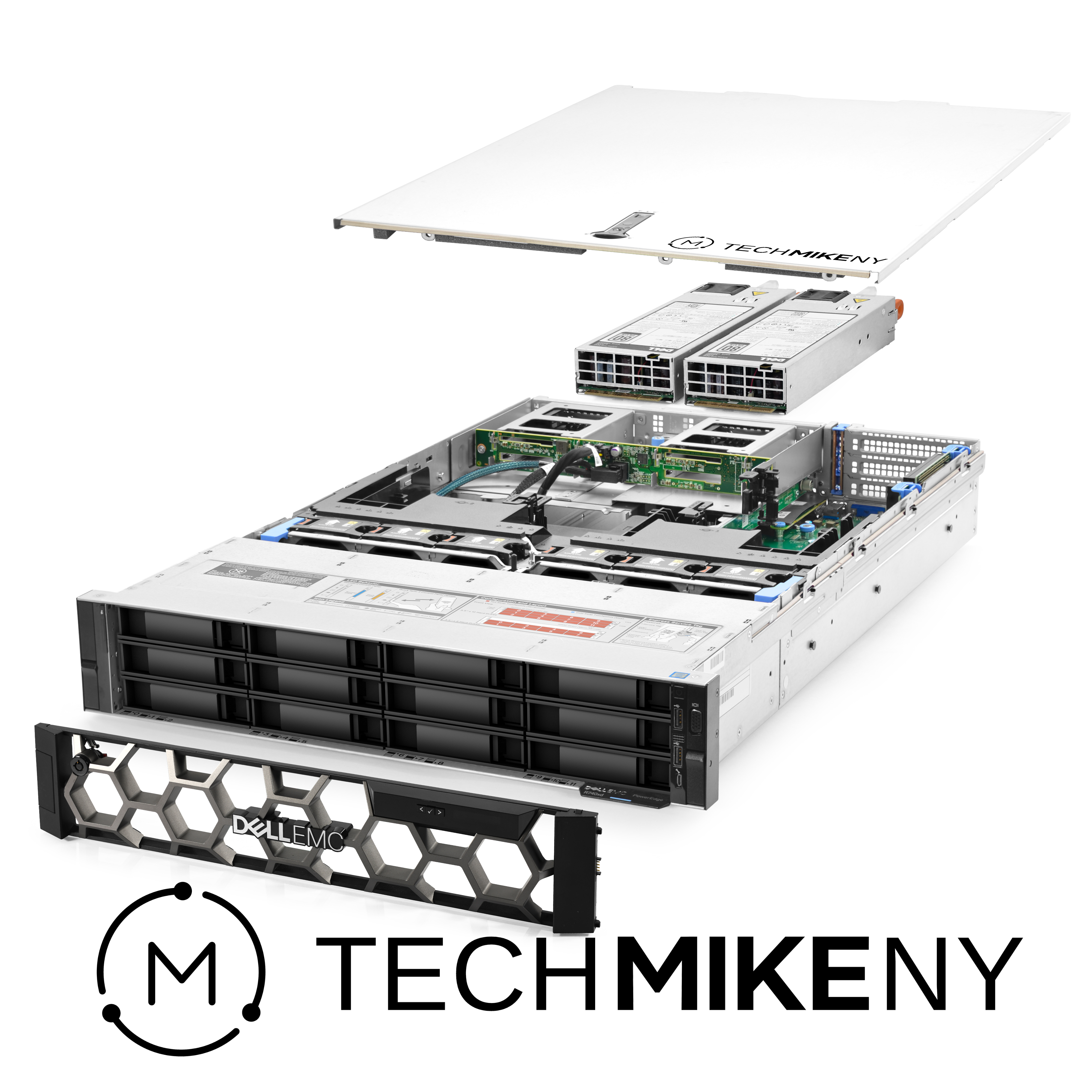 Dell PowerEdge R740xd Serwer 12-kieszeniowy LFF 2,60Ghz 36-rdzeniowy 128GB RAM LCD ramka - Zdjęcie 1 z 5